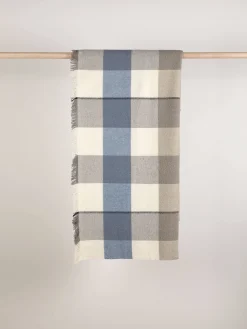 L&M Home Alby Periwinkle Australian Wool Blanket Cheap