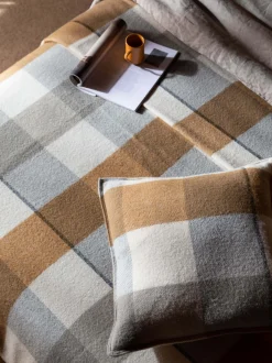 L&M Home Alby Toffee Australian Wool Blanket Cheap