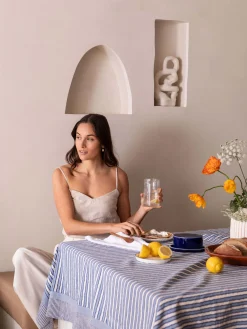 L&M Home Algarve Ocean Table Cloth Hot