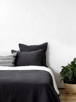 L&M Home Aspen Charcoal Pure Cotton Quilt Fashion