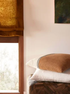 L&M Home Ava Chalk Pure Linen Cushion Cheap