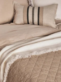 L&M Home Ava Chalk Pure Linen Throw Shop