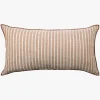 L&M Home Ava Toffee Stripe Pure Linen Lumbar Cushion Online