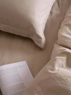 L&M Home Avenue Oatmeal Linen & Cotton Duvet Cover Set Online