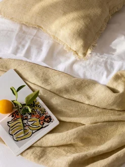 L&M Home Avenue White Linen & Cotton Sheet Set Store