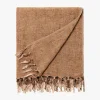 L&M Home Burton Cafe Heavy Linen Throw Cheap