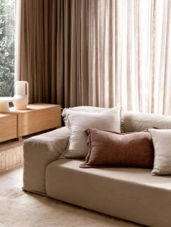 L&M Home Burton Cafe Tailored Heavy Linen Rectangle Cushion Store