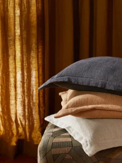 L&M Home Burton Liquorice Tailored Heavy Linen Cushion Store