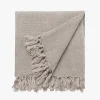 L&M Home Burton Oatmeal Heavy Linen Throw Store