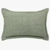L&M Home Burton Seagrass Tailored Heavy Linen Rectangle Cushion New