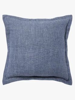L&M Home Burton Vintage Blue Tailored Heavy Linen Cushion Discount