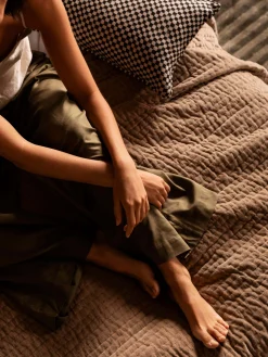 L&M Home Cino Cacao Cotton Velvet Quilt Clearance