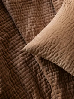 L&M Home Cino Cacao Cotton Velvet Quilt Clearance