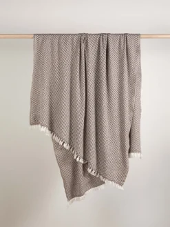 L&M Home Copenhagen Nutmeg Pure Cashmere Throw New