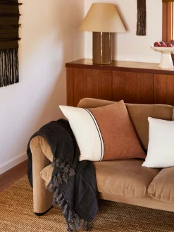 L&M Home Duet Baked Clay Linen & Cotton Cushion Fashion