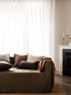 L&M Home Echo Eucalypt Pure Linen Cushion Best Sale