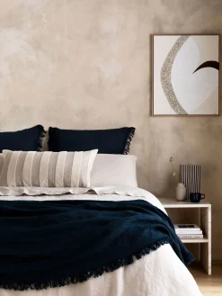 L&M Home Etro Almond Stripe Velvet Cushion Store