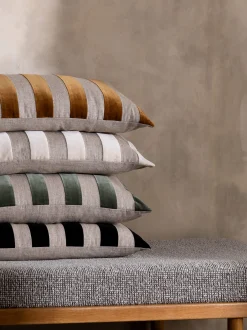 L&M Home Etro Almond Stripe Velvet Cushion Store