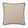 L&M Home Etro Black Piped Velvet Cushion Cheap