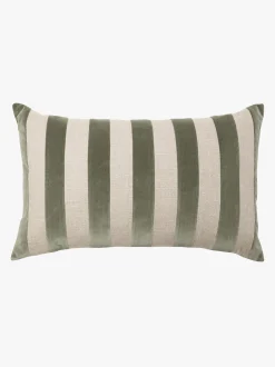 L&M Home Etro Eucalypt Stripe Velvet Cushion New