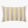 L&M Home Etro Limone Stripe Velvet Cushion Cheap