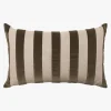 L&M Home Etro Olive Stripe Velvet Cushion Store