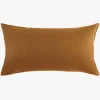 L&M Home Etro Toffee Lumbar Velvet Cushion Discount