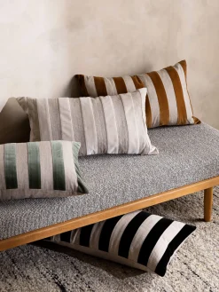 L&M Home Etro Toffee Stripe Velvet Cushion Cheap