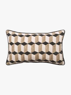 L&M Home Genoa Black Reversible Linen Cushion Fashion