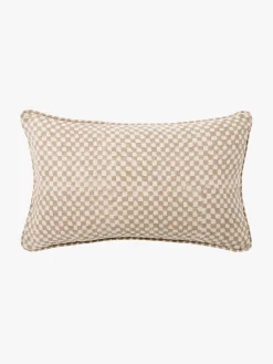 L&M Home Gia Mocha Reversible Linen Cushion Best Sale
