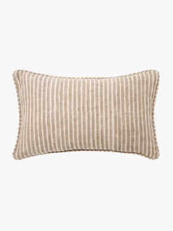 L&M Home Gia Mocha Reversible Linen Cushion Best Sale