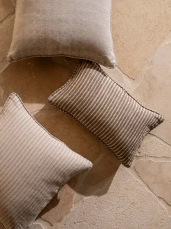 L&M Home Gia Mocha Reversible Linen Cushion Best Sale