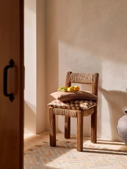 L&M Home Gia Terracotta Reversible Linen Cushion Flash Sale