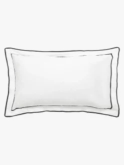 L&M Home Grosgrain Black Egyptian Cotton Tailored Pillowcases Sale