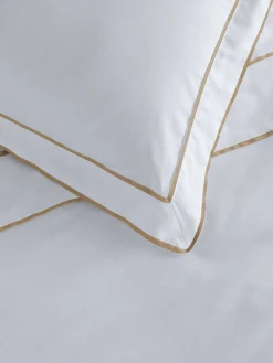 L&M Home Grosgrain Caramel Egyptian Cotton Duvet Cover Set Outlet