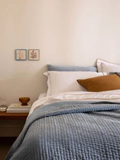 L&M Home Grosgrain Caramel Egyptian Cotton Tailored Pillowcases Cheap