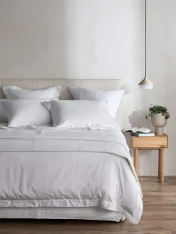 L&M Home Grosgrain White Egyptian Cotton Tailored Pillowcases Best Sale