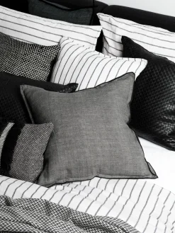 L&M Home Loft Graphite Linen & Cotton Duvet Cover Set Online