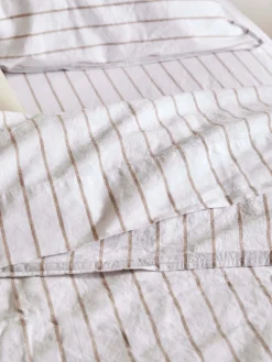 L&M Home Loft Tan Linen & Cotton Duvet Cover Set Best