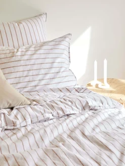 L&M Home Loft Tan Linen & Cotton Pillowcases Hot