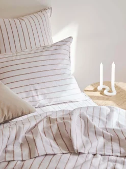 L&M Home Loft Tan Linen & Cotton Pillowcases Hot