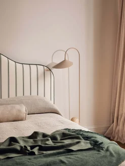 L&M Home Mae Natural Pure Linen Bolster Cushion New