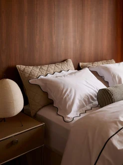 L&M Home Margot Jade Linen Bolster Cushion Hot