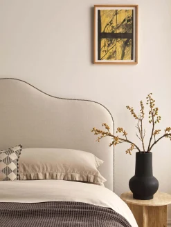 L&M Home Marion Natural/Black Bedhead Shop