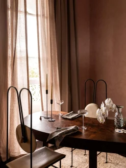 L&M Home Mona Black Candle Holder Outlet