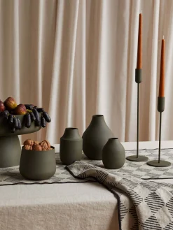 L&M Home Mona Olive Candle Holder Flash Sale