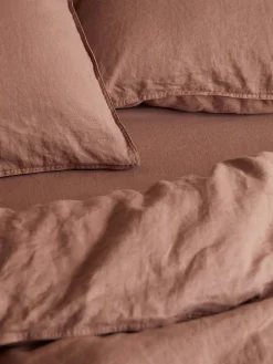 L&M Home Mondo Clay Organic French Linen Duvet Cover Set Hot