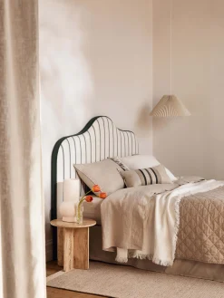 L&M Home Mondo Oatmeal Organic French Linen Sheet Set Outlet