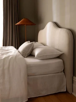 L&M Home Mondo White Organic French Linen Sheet Set Store