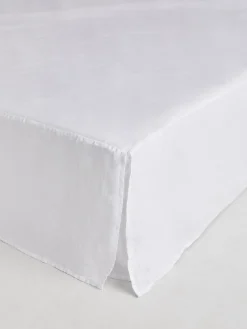 L&M Home Mondo White Organic French Linen Valance Flash Sale